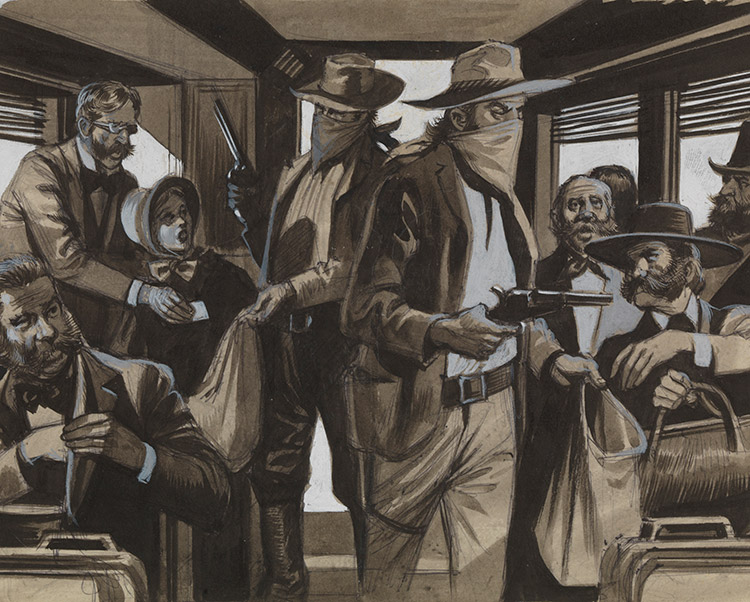 The Great Train Robbers (Original) by American History (Ron Embleton) at The Illustration Art Gallery