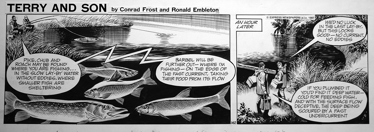 Terry and Son - Fast Current (Original) art by Terry and Son (Ron Embleton) at The Illustration Art Gallery