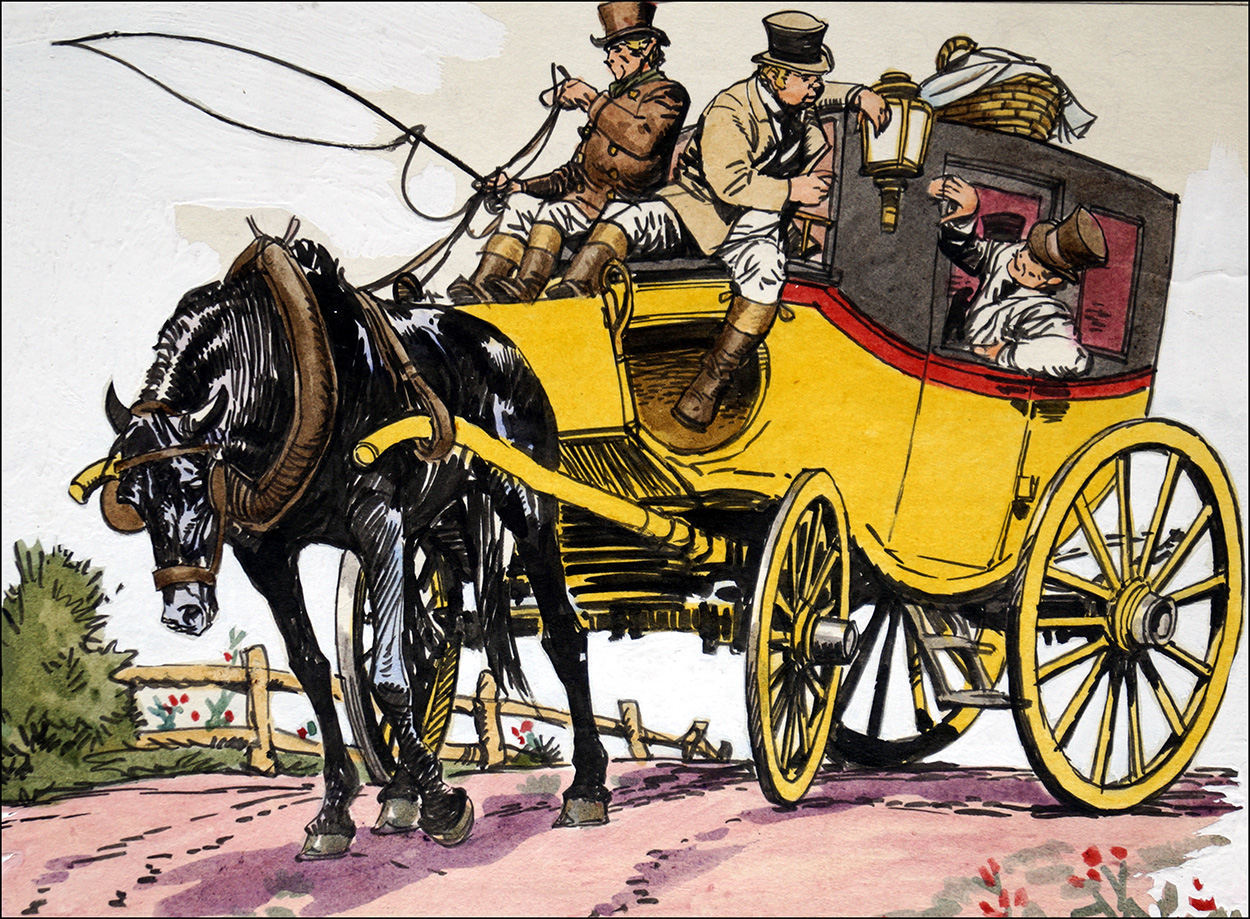 Black Beauty - Big Yellow Taxi (Original) art by Black Beauty (Carlos Roume) Art at The Illustration Art Gallery