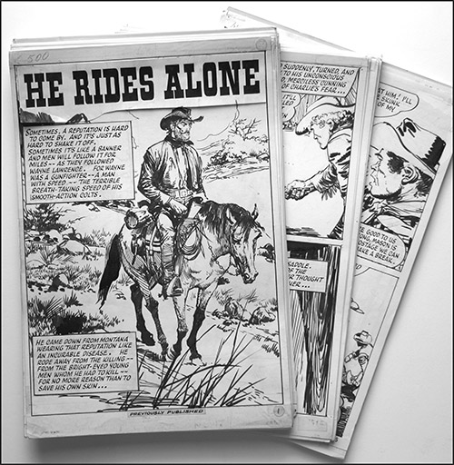 The Gunslinger / He Rides Alone - COMPLETE 64 page story (Originals) by Carlos Roume Art at The Illustration Art Gallery