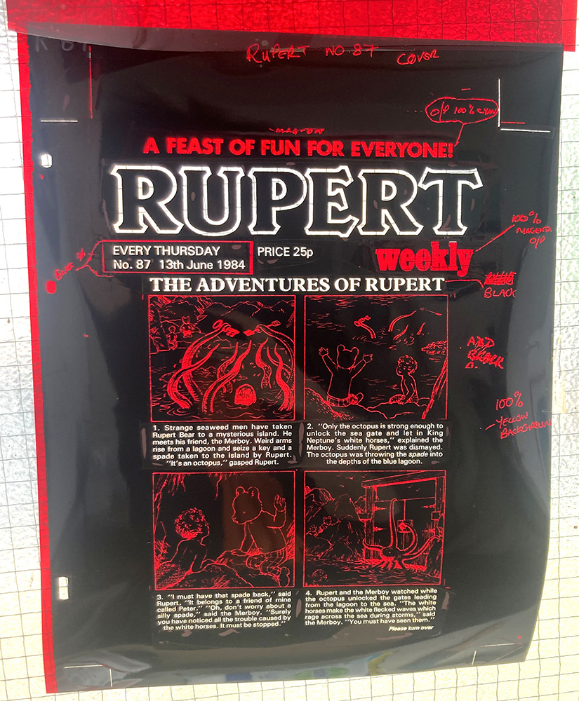 Rupert Weekly No. 87 - Transparencies Set (Originals) art by 20th Century at The Illustration Art Gallery