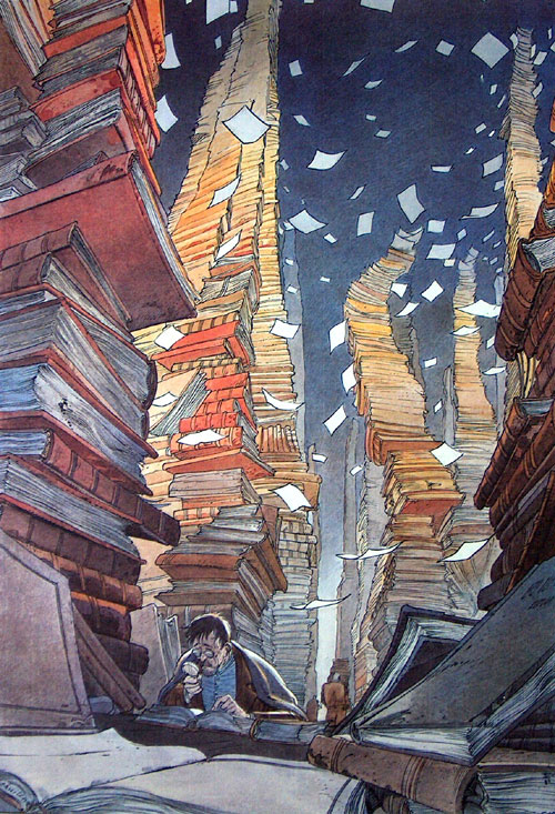 Bibliothèque (The Library) (Print)