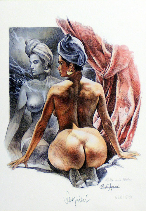 Serpieri Nude 2 (Limited Edition Print) (Signed)