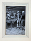 Betsy Ross sewing the first American flag (Original) (Signed)