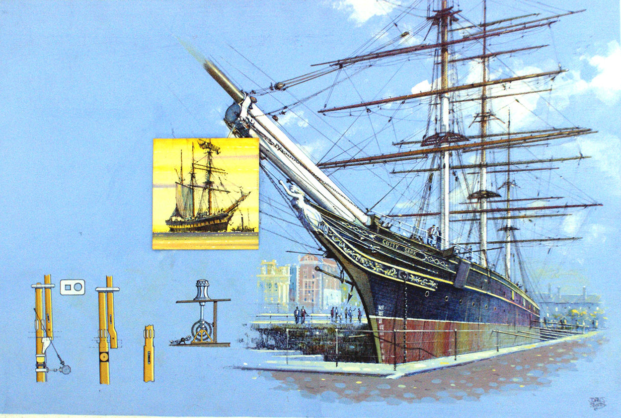 Cutty Sark (Original) (Signed) art by John S Smith Art at The Illustration Art Gallery