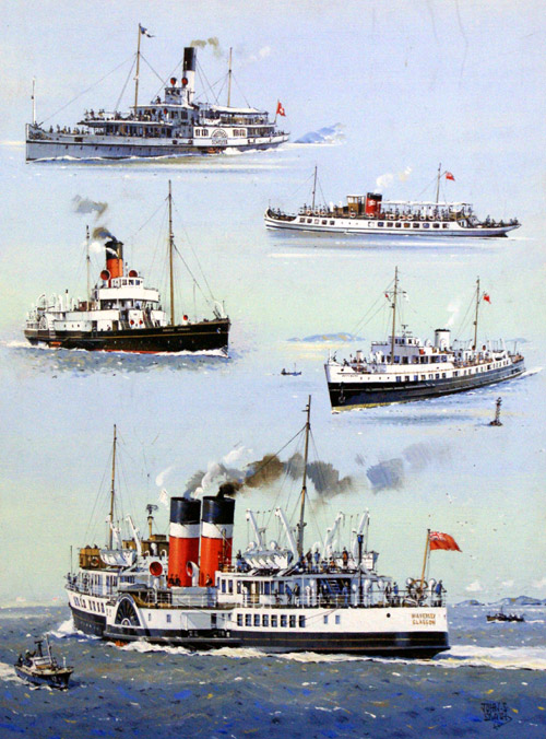 Veteran Steam Ships (Original) (Signed) by John S Smith at The Illustration Art Gallery