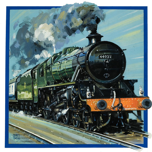 Full Steam on the Rails (Original) (Signed) by John S Smith at The Illustration Art Gallery