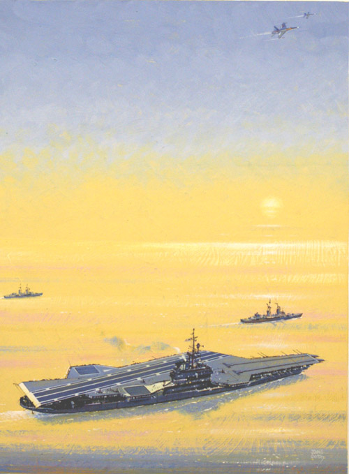 The Flying Sailors: Airborne On a Jet of Steam (Original) by John S Smith at The Illustration Art Gallery