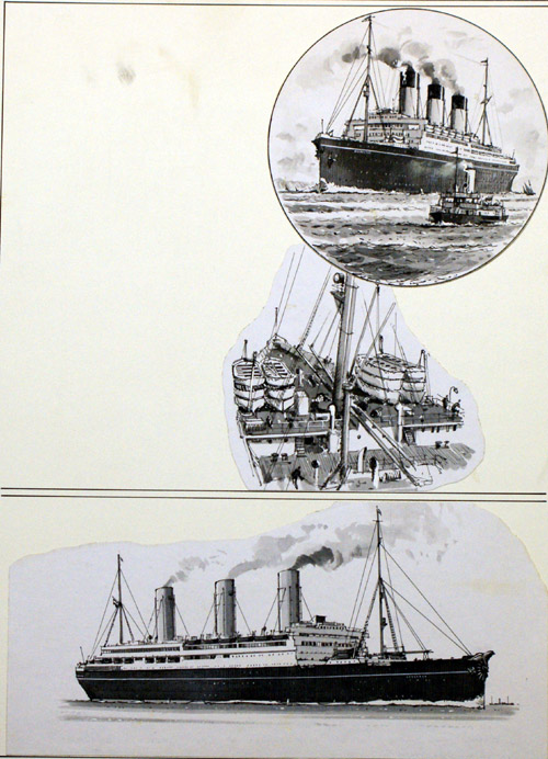 The Great Steamers: The German Giants (Original) by John S Smith at The Illustration Art Gallery