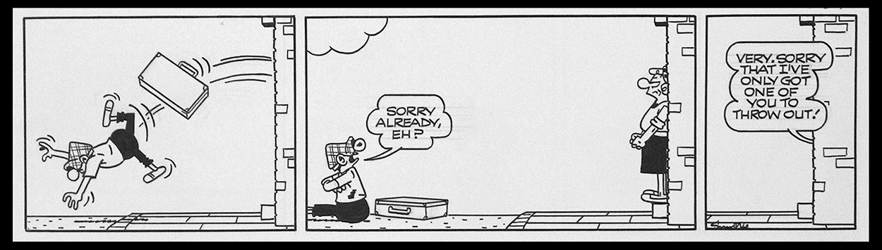 Andy Capp daily strip 1st March 1992 (Original) (Signed)