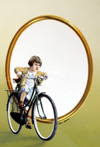 Girl On A Bicycle (Original) (Signed)