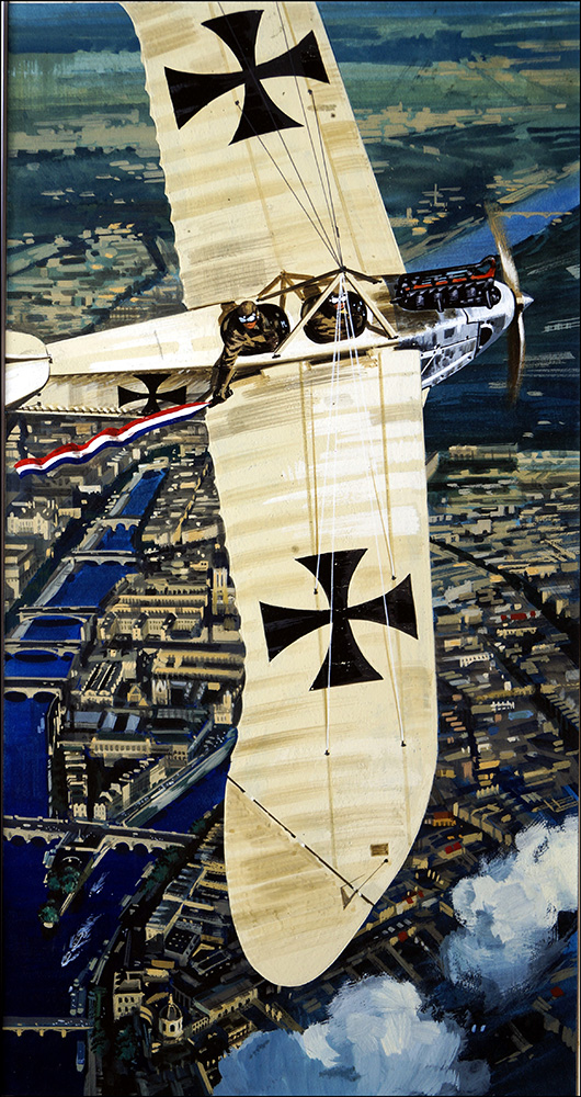 The First Bombs Over Paris (Original) art by Ferdinando Tacconi at The Illustration Art Gallery