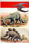 3 Dinosaur Panels (Original)