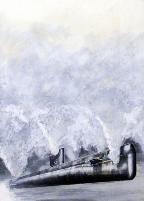 Submarine Nautilus 1 (Original) by Mike Tregenza at The Illustration Art Gallery