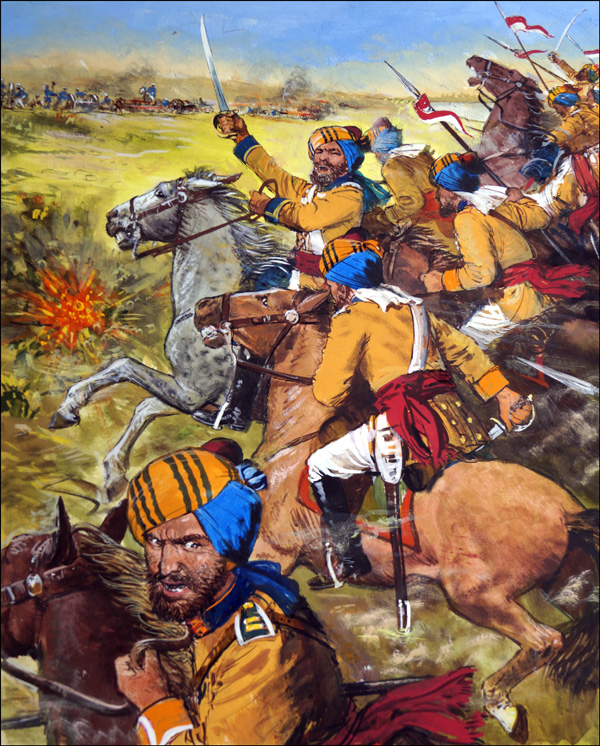 War in The Punjab (Original) by Clive Uptton at The Illustration Art Gallery