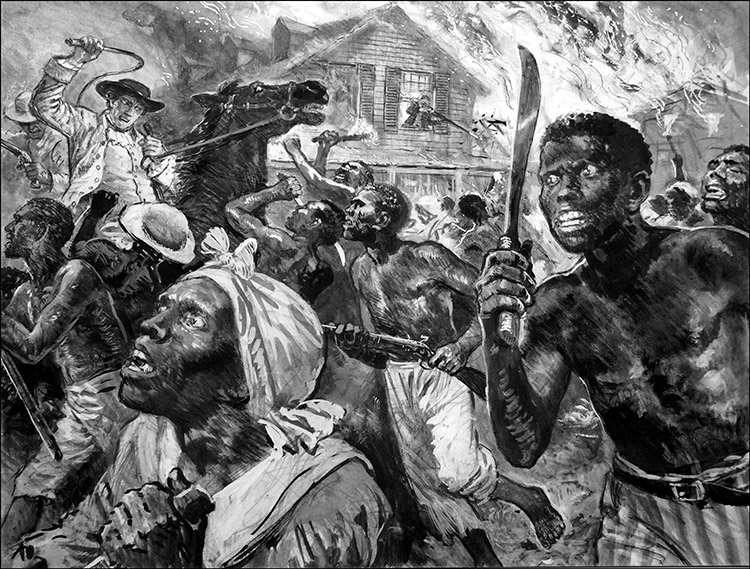Slave Revolt in the Southern United States (Original) by Clive Uptton at The Illustration Art Gallery