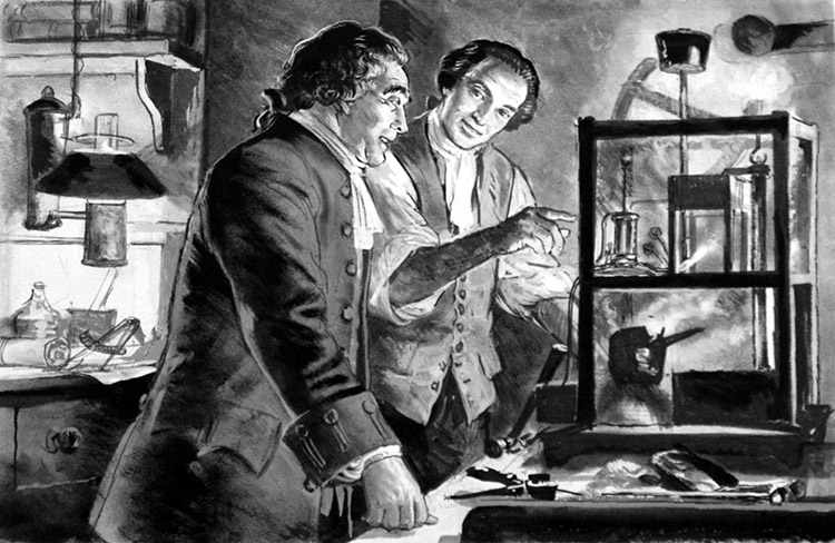 James Watt (Original) by Clive Uptton at The Illustration Art Gallery