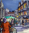 The Market Square, Wells, Somerset (Original) (Signed)