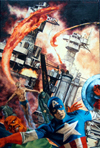 Heroes vs Red Skull (Original) (Signed)