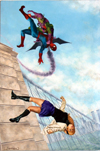 Spider-Man vs Green Goblin (Original) (Signed)
