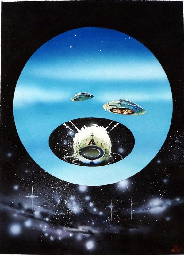 Flying Saucers cover art (Original) (Signed) by WEB at The Illustration Art Gallery