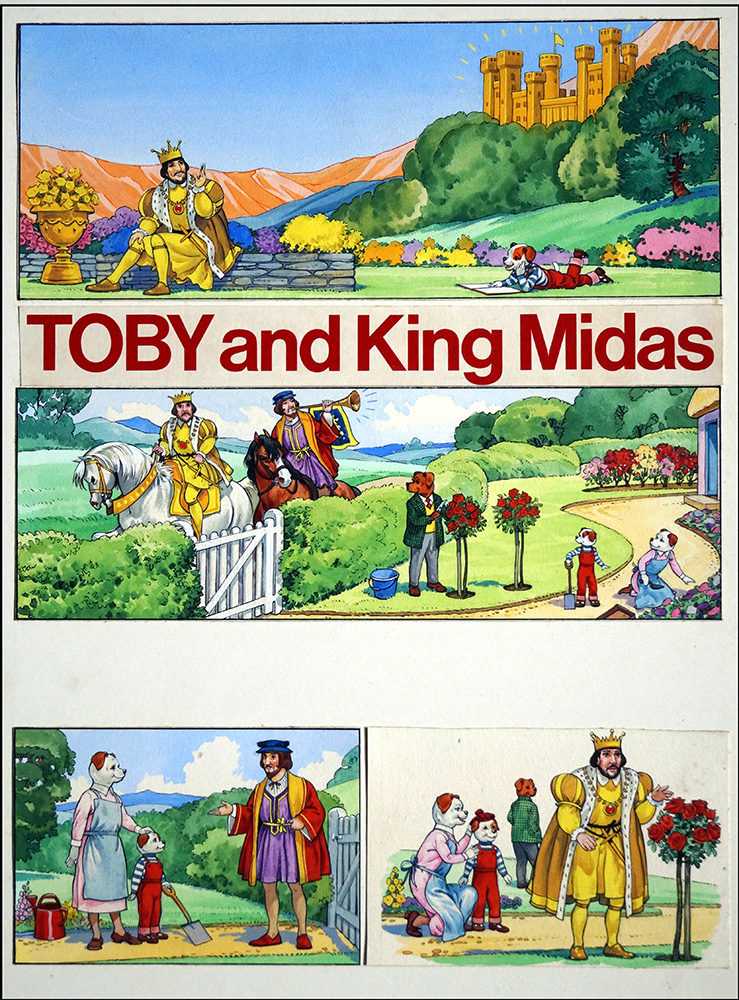 Toby Meets King Midas (COMPLETE 3 PAGE STORY) (Originals) art by Doris White at The Illustration Art Gallery