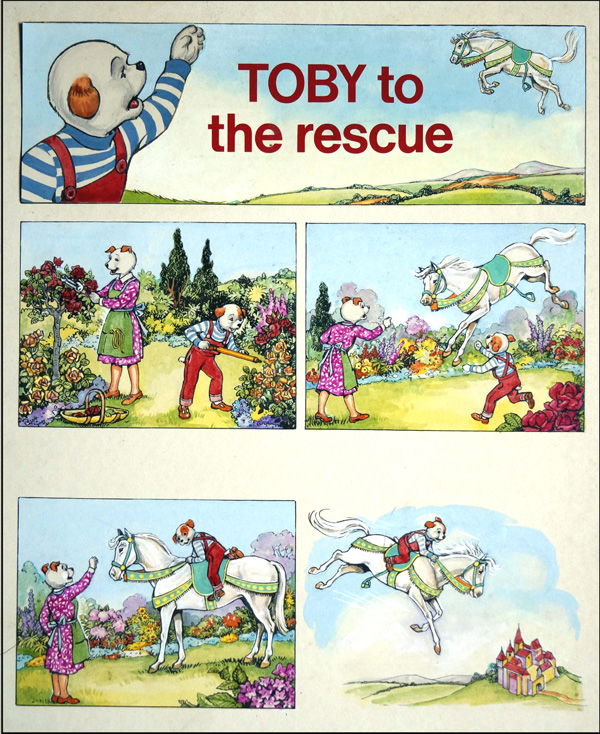 Toby to the Rescue (COMPLETE 2 PAGE STORY) (Originals) by Doris White Art at The Illustration Art Gallery