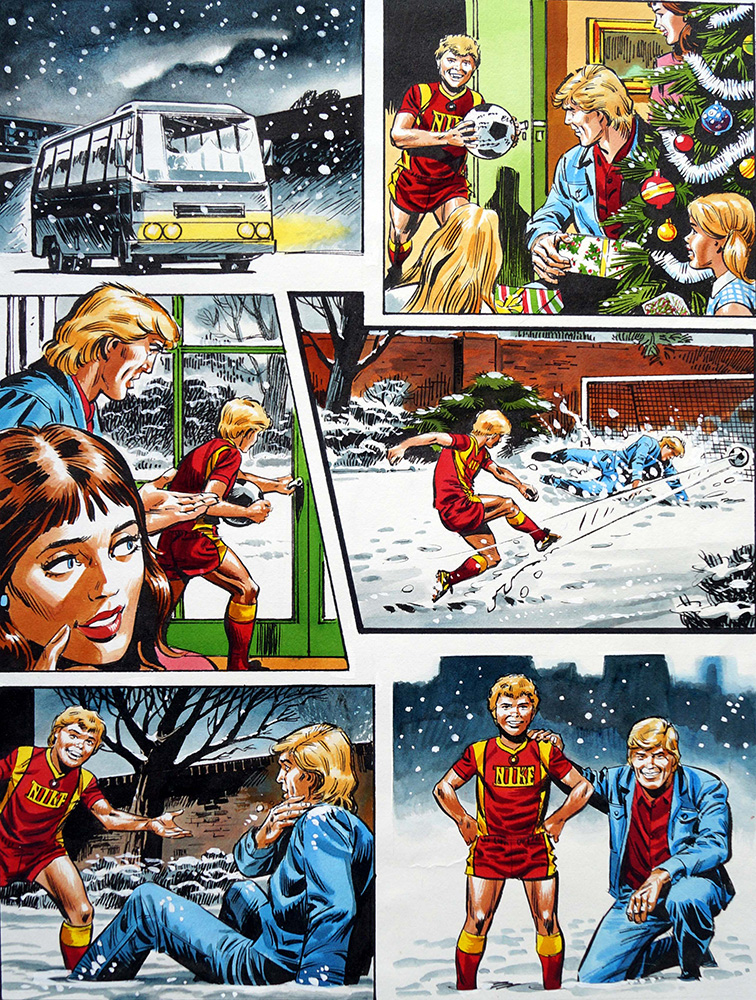 Roy Of The Rovers - A White Christmas (Original) art by Michael White Art at The Illustration Art Gallery