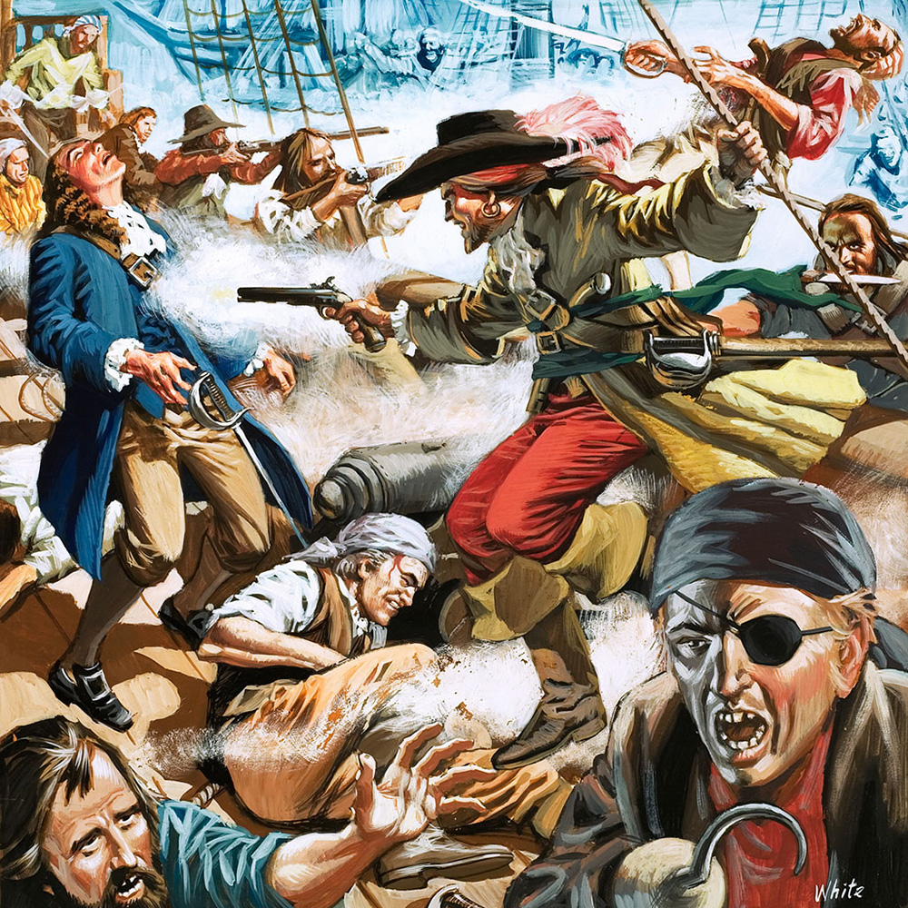 Pirates Boarding Party! (Original) (Signed) art by Michael White Art at The Illustration Art Gallery