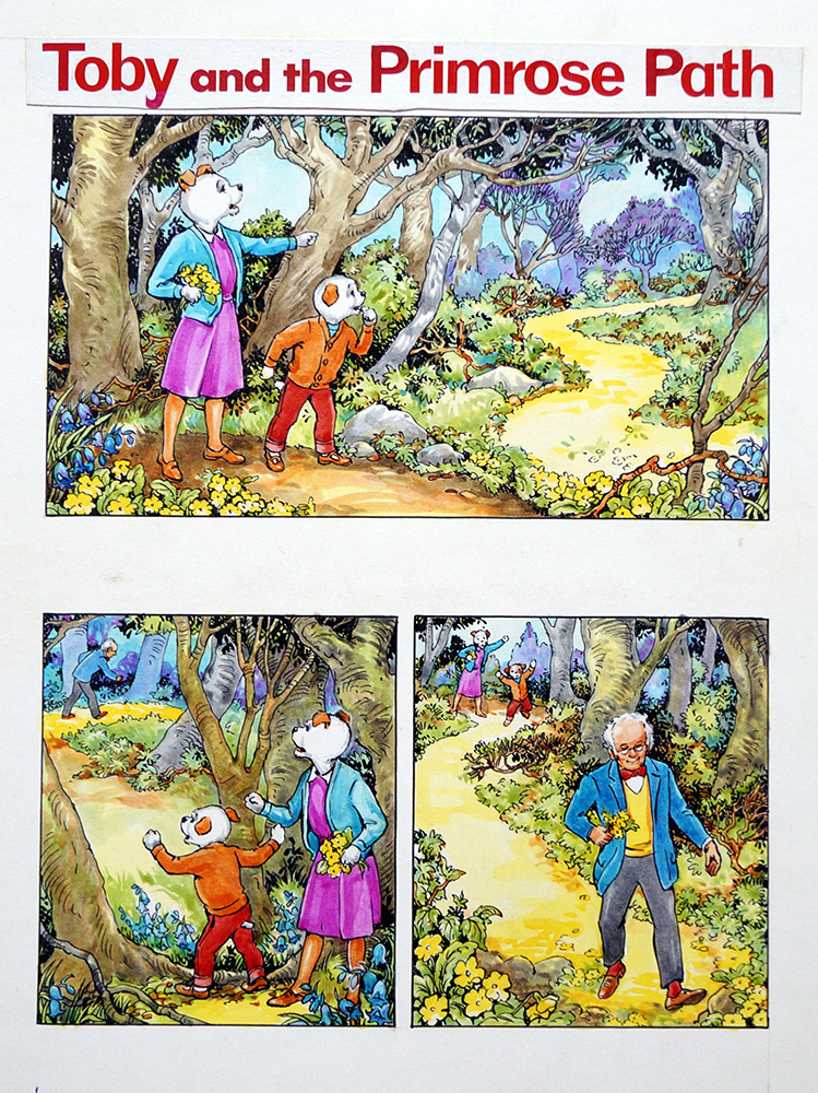 Toby and the Primrose Path (Original) art by Doris White Art at The Illustration Art Gallery