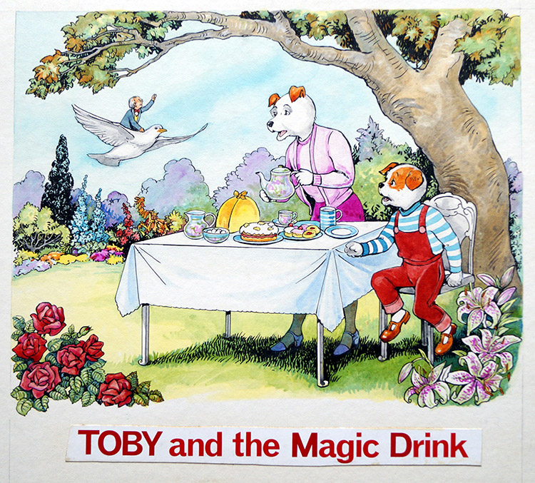 Toby and the Magic Drink (Original) by Doris White Art at The Illustration Art Gallery