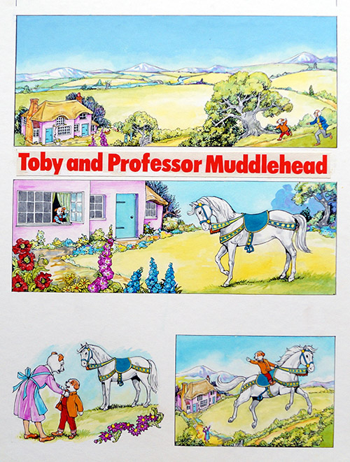 Toby and Professor Muddlehead (Original) by Doris White Art at The Illustration Art Gallery