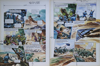 Monster Stampede from 'Civil War in Daveli' (TWO pages) (Originals)
