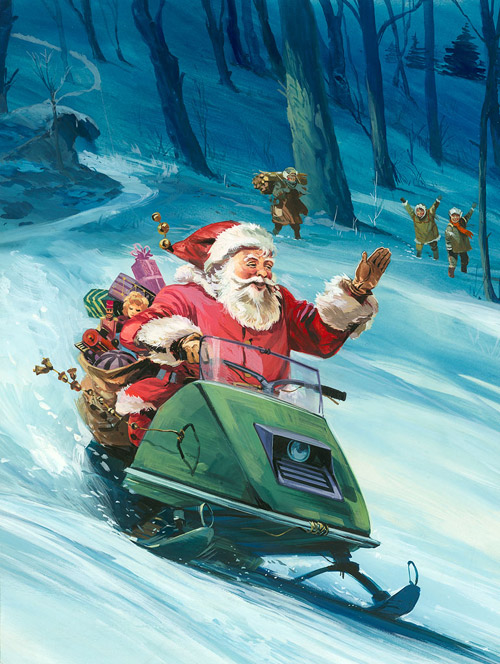 20th Century Santa (Original) by Gerry Wood at The Illustration Art Gallery