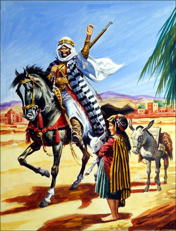 Arab Warrior (Original) by Gerry Wood at The Illustration Art Gallery