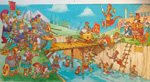 Battle at the Bridge (Original) (Signed)