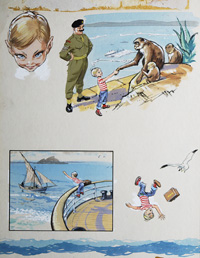 Wee Willie Winkie and The Gibraltar Apes art by John Worsley