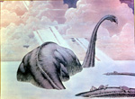 Diplodocus with Turtles (Print)