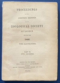 Proceedings of the Scientific Meetings of the Zoological Society of London – 1866 – June to December Proceedings of the Scientific Meetings of the Zoological Society of London – 1866 – June to December